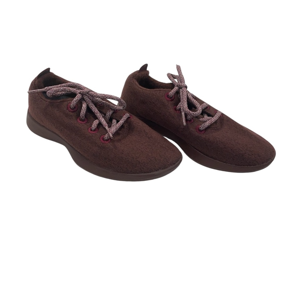 Women’s Casual Lace-Up Knit Sneakers in Dark Brown